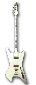 Beyaz Elektro Bağlama Gitar tipli